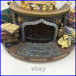 Disney Beauty and the Beast Belle Lumiere Potts Cogsworth Fireplace Snow Globe