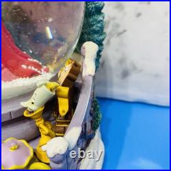 Disney Beauty and the Beast Belle Musical Snow Globe Winter Scene Feeding Birds Disney Beauty and the Beast Belle Musical Snow Globe Winter Scene Feeding Birds