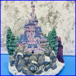 Disney Beauty and the Beast Belle Musical Snow Globe Winter Scene Feeding Birds Disney Beauty and the Beast Belle Musical Snow Globe Winter Scene Feeding Birds