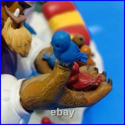 Disney Beauty and the Beast Belle Musical Snow Globe Winter Scene Feeding Birds Disney Beauty and the Beast Belle Musical Snow Globe Winter Scene Feeding Birds