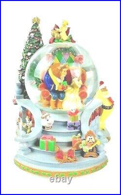 Disney Beauty and the Beast Enchanted Christmas Snow Globe