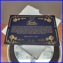 Disney Beauty and the Beast Enchanted Gold Rose Snow Globe New in Box