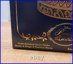 Disney Beauty and the Beast Enchanted Gold Rose Snow Globe New in Box