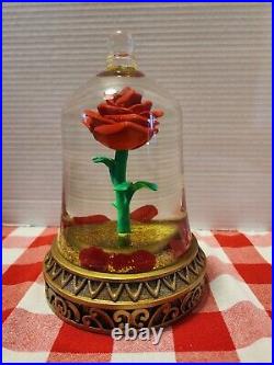 Disney Beauty and the Beast Enchanted Rose Snowglobe In Box