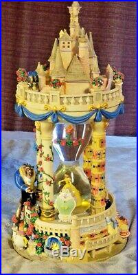 Disney Beauty and the Beast Hourglass Musical, Light-up Snowglobe Original Box