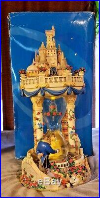Disney Beauty and the Beast Hourglass Musical, Light-up Snowglobe Original Box
