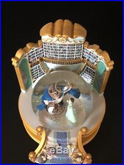 Disney Beauty and the Beast Library MAGICAL SURPRISED Musical Snow Globe