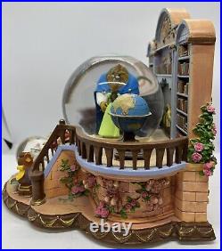 Disney Beauty and the Beast Library Snow Globe Plays There's Something There