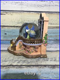 Disney Beauty and the Beast Musical Snow Globe-Belle and the Beast dancing 1991
