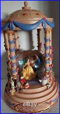 Disney Beauty and the Beast Musical Snow Globe Gazebo RARE