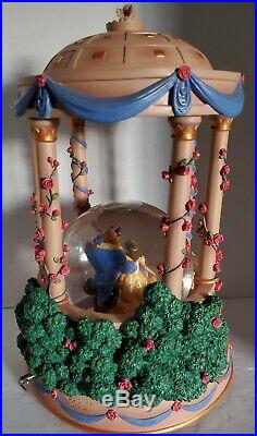 Disney Beauty and the Beast Musical Snow Globe Gazebo RARE