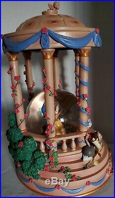 Disney Beauty and the Beast Musical Snow Globe Gazebo RARE