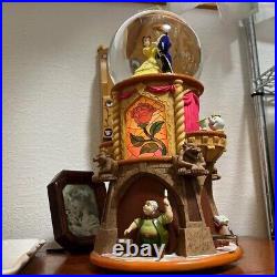 Disney Beauty and the Beast Snow Globe Dome Music Box Maurice height 11.82 Inch