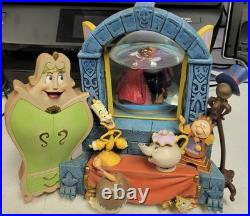 Disney Beauty and the Beast Snow Globe Lumiere Mrs Potts Cogsworth Wardrobe
