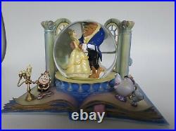 Disney Beauty and the Beast Snow Globe Snow Dome Book Type Hallmark Limited 2013
