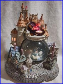 Disney Beauty & the Beast Village Musical Snow Globe READ