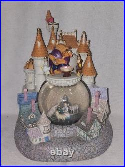 Disney Beauty & the Beast Village Musical Snow Globe READ
