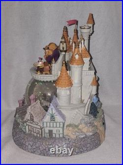 Disney Beauty & the Beast Village Musical Snow Globe READ