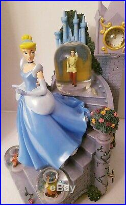 Disney CINDERELLA Snow Globe Music Box (So This is Love) Mice, Staircase RARE