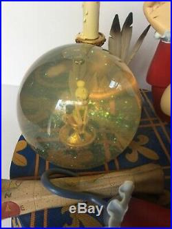 Disney Captain Hook Tinker Bell Light Snow Globe Music Box Moonlight Sonata