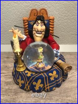 Disney Captain Hook Tinker Bell Snow Globe Light up & Music Box Moonlight Sonata