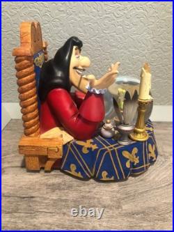 Disney Captain Hook Tinker Bell Snow Globe Light up & Music Box Moonlight Sonata