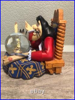 Disney Captain Hook Tinker Bell Snow Globe Light up & Music Box Moonlight Sonata