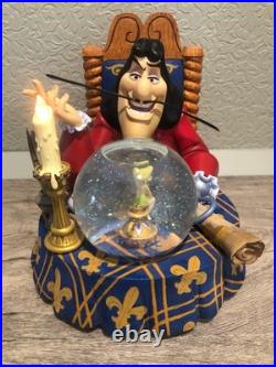 Disney Captain Hook Tinker Bell Snow Globe Light up & Music Box Moonlight Sonata