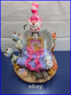 Disney Cat Characters Snow Globe, Cheshire Cat & Aristocats Figures Music Box