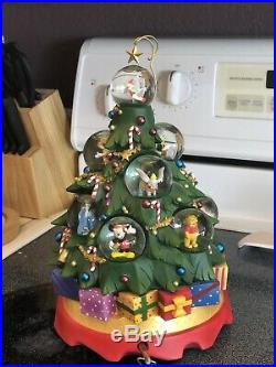 Disney Character Holiday Christmas Family Tree Snow Globe Mickey Dumbo Stitch