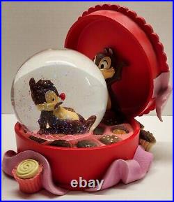 Disney Chip & Dale Candy Box Musical Snow Globe