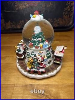 Disney Christmas Collection Holiday Express Snow globe Train Works & Plays Music
