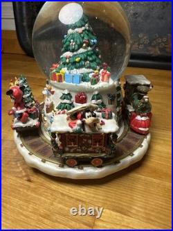 Disney Christmas Collection Holiday Express Snow globe Train Works & Plays Music