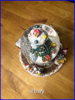 Disney Christmas Collection Holiday Express Snow globe Train Works & Plays Music
