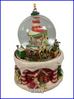 Disney Christmas Nightmare Before Christmas Candy Cane Rotating Snow Globe 2000