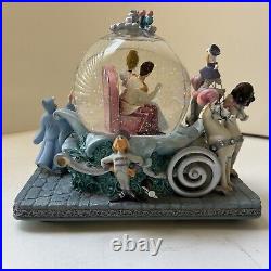 Disney Cinderella 50th Anniversary Musical Snow Globe Excellent Condition -works