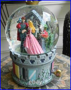 Disney Cinderella And Prince Charming In The Castle Musical Snow Globe
