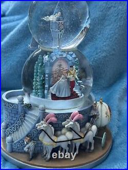 Disney Cinderella Double Snow Globe A Dream Is A Wish Your Heart Makes Music Box