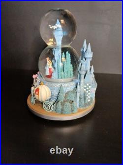 Disney Cinderella Double Snow Globe Music Box Tested Works. Read description Disney Cinderella Double Snow Globe Music Box Tested Works. Read description