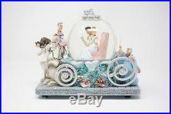 Disney Cinderella Musical Snowglobe Carriage Prince Charming 50th Anniversary