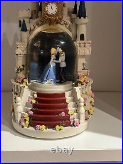 Disney Cinderella & Prince Charming Snow Globe Musical Rare