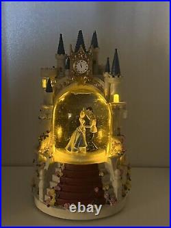 Disney Cinderella & Prince Charming Snow Globe Musical Rare