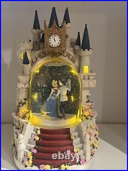 Disney Cinderella & Prince Charming Snow Globe Musical Rare