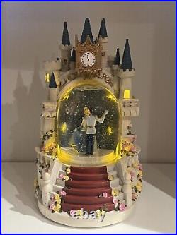 Disney Cinderella & Prince Charming Snow Globe Musical Rare