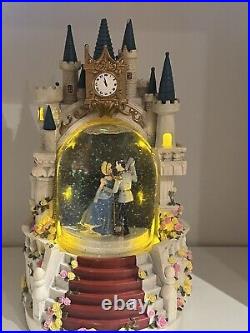 Disney Cinderella & Prince Charming Snow Globe Musical Rare