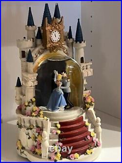 Disney Cinderella & Prince Charming Snow Globe Musical Rare