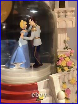 Disney Cinderella & Prince Charming Snow Globe Musical Rare