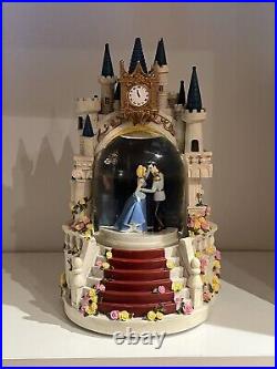 Disney Cinderella & Prince Charming Snow Globe Musical Rare