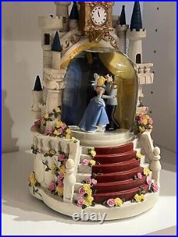 Disney Cinderella & Prince Charming Snow Globe Musical Rare