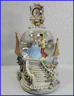 Disney Cinderella So This Is Love Light Up Musical Snow Globe Clock